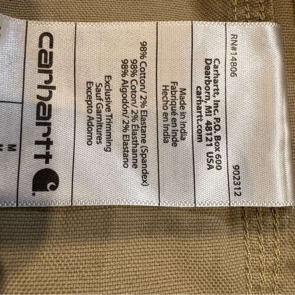 Carhartt Men’s M Rugged Flex Tan Shirt - Picture 4 of 4